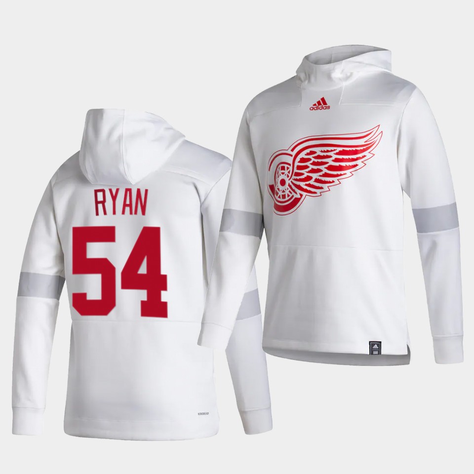 Men Detroit Red Wings #54 Ryan White NHL 2021 Adidas Pullover Hoodie Jersey->detroit red wings->NHL Jersey